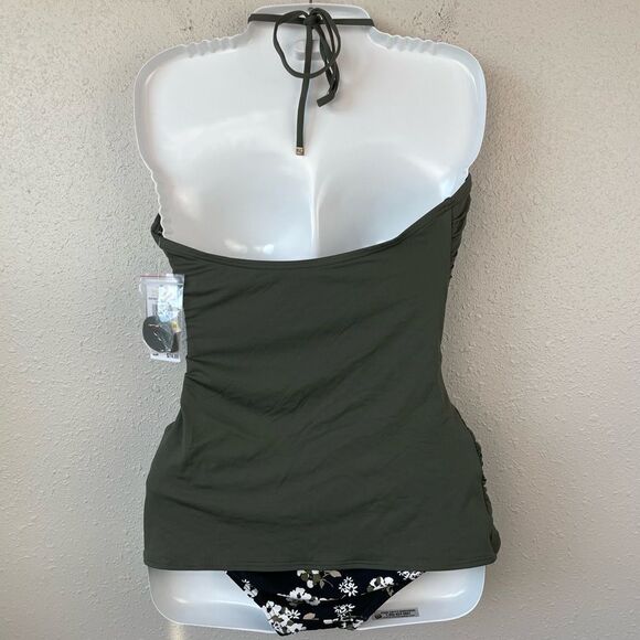 NWT MICHAEL Kors Ivy Tankini Top and Matching Black Ivy Bottoms Multiple Sizes - Picture 3 of 8